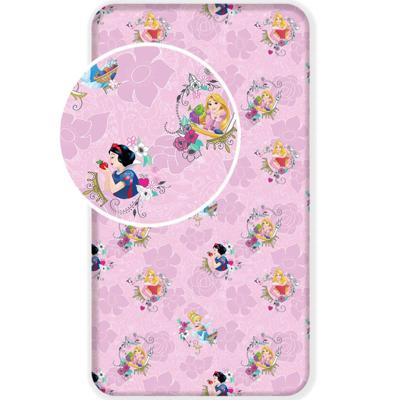 Disney Princess Hoeslaken Pink - Eenpersoons - 90 x 200 cm - Multi