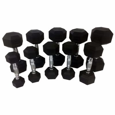 Tunturi Rubber Dumbbell Set | Dumbellset | 12-20 kg (5 sets - 12/14/16/18/20kg)