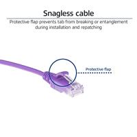 ACT Paarse 7 meter LSZH U/UTP CAT6 datacenter slimline patchkabel snagless met RJ45 connectoren - thumbnail
