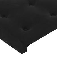 Hoofdbord met randen 83x16x78/88 cm fluweel zwart - thumbnail