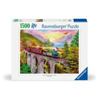 Ravensburger puzzel trein in de herfst - 1500 stukjes - thumbnail