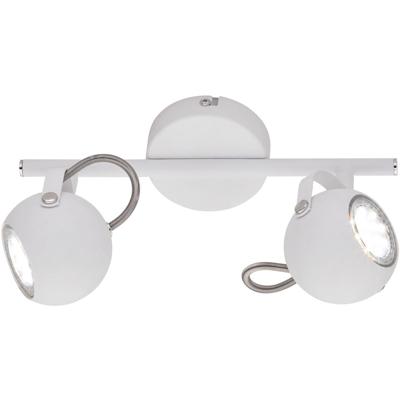 LED Plafondspot 2-Lichts Rechthoekig Mat Wit Aluminium GU10