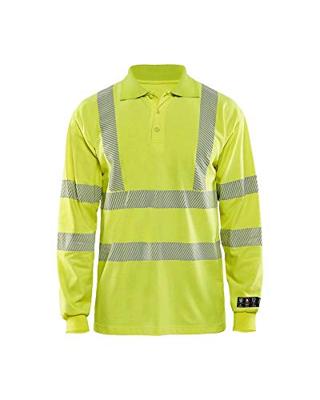 Blåkläder Multinorm piqué polo lange mouw 34391726 | High-Vis Geel | Maat S - 7330509536537