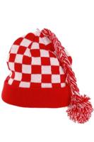 Gebreide muts geblokt brabant - thumbnail