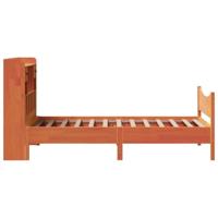 Bedframe zonder matras massief grenenhout wasbruin 75x190 cm - thumbnail