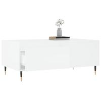 Salontafel 90x50x36,5 cm bewerkt hout wit - thumbnail