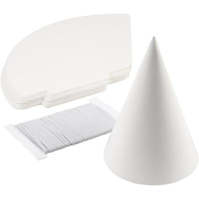 Creativ Company Kegel, h: 23 cm, d 16,5 cm, 230 gr, wit, 50 stuk/ 1 doos