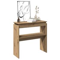 Wandtafel 80x30x80 cm bewerkt hout artisanaal eikenkleurig - thumbnail