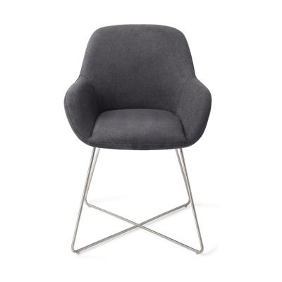 Jesper Home Eetkamerstoel 'Kushi' Cross Steel, kleur Black-Out