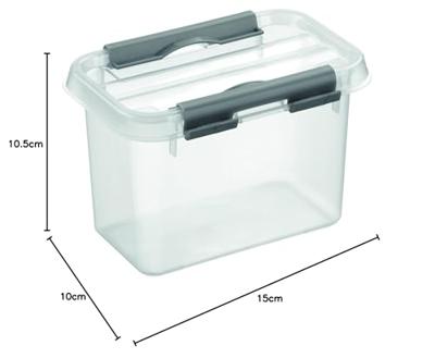 Sunware Q-Line Opbergbox 0.8L Transparant/Zilver Sunware Q-Line Opbergbox 0.8L Transparant/Zilver