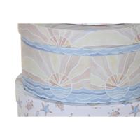 Set van opstapelbare opbergboxen DKD Home Decor Kinderen Multicolour Karton (37,5 x 37,5 x 18 cm) - thumbnail