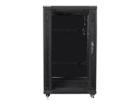 Lanberg FF01-6822-12B rack 22U Vrijstaande rek Zwart - thumbnail