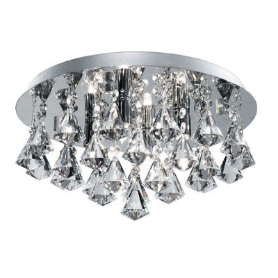 Searchlight Plafond kroonluchterHanna 35cm chroom met kristal - 3304-4CC