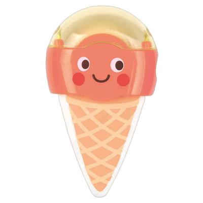 Moses gum en puntenslijper ijsje junior 9 cm oranje