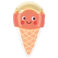 Moses gum en puntenslijper ijsje junior 9 cm oranje - thumbnail