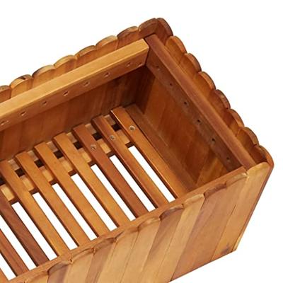 VidaXL Plantenbak verhoogd 150x30x25 cm massief acaciahout VidaXL Plantenbak verhoogd 150x30x25 cm massief acaciahout