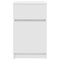 Nachtkastjes 2 st 39x35x65 cm bewerkt hout wit - thumbnail