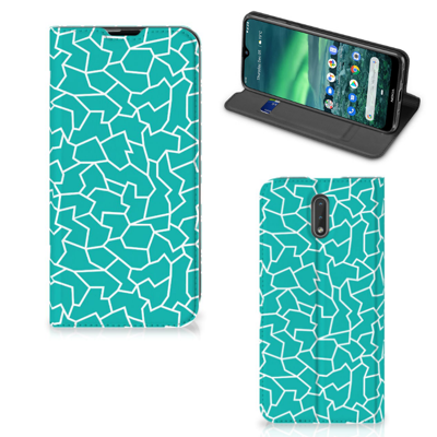 Nokia 2.3 Bookcase Cracks Blue Nokia 2.3 Bookcase Cracks Blue