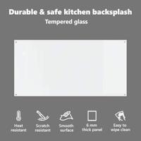 VidaXL Keuken spatscherm doorzichtig 120 x 60 cm gehard glas - thumbnail