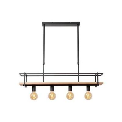 Lucide MILONGA - Hanglamp - 4xE27 - Zwart
