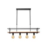 Lucide MILONGA - Hanglamp - 4xE27 - Zwart - thumbnail