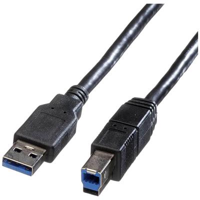 ROLINE USB 3.2 Gen 1 kabel, type A-B, zwart, 0,8 m ROLINE USB 3.2 Gen 1 kabel, type A-B, zwart, 0,8 m