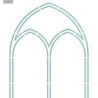 Marianne Design • craft stencils church window - thumbnail