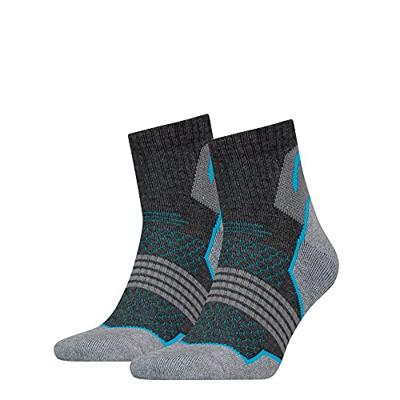 HEAD Hiking Quarter sokken 2-pack Unisex Grey/blue-43-46