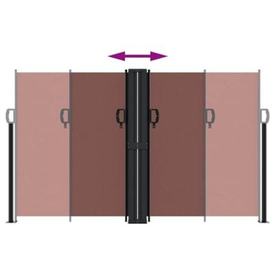 VidaXL Windscherm uittrekbaar 140x1000 cm bruin VidaXL Windscherm uittrekbaar 140x1000 cm bruin