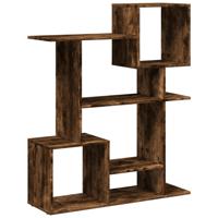 Boekenkast 92x29x188 cm bewerkt hout gerookt eikenkleurig - thumbnail