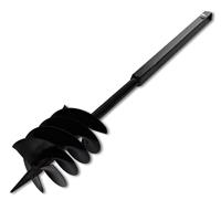 VidaXL Grondboor met handvat en schroefkop 180 mm (zwart) - thumbnail