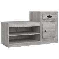 Schoenenkast 100x42x60 cm bewerkt hout grijs sonoma eikenkleur - thumbnail