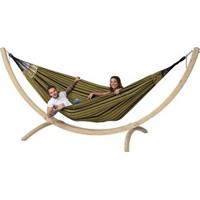 'Wood & Black Edition' Gold XXL Hangmatset - Geel - Tropilex ® - thumbnail