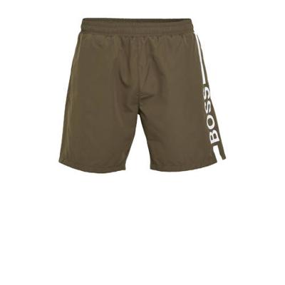 BOSS zwemshort Dolphin met logo bruin