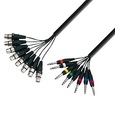 Adam Hall 3 Star L8 FV 0500 multikabel 8 x XLR female naar 8 x Jack TRS 5 m
