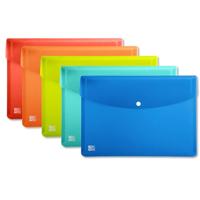 Oxford Urban documentenmap met drukknopsluiting , formaat A4, uit PP, geassorteerde kleuren - thumbnail