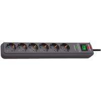 Brennenstuhl 1159710515 Eco-Line PDU Stekkerdoos 6 Sockets met Schakelaar en Overspanningsbeveiliging Zwart -5 meter - thumbnail