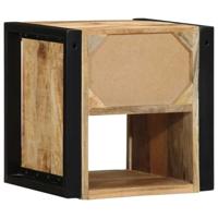Nachtkastjes 2 st 40x35x40 cm massief ruw hout mango - thumbnail