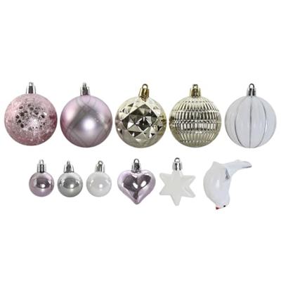 Kerstballen Home ESPRIT Roze PVC 25 x 6 x 25 cm Kerstballen Home ESPRIT Roze PVC 25 x 6 x 25 cm