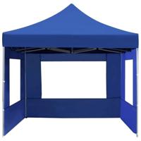 Partytent inklapbaar met wanden 4,5x3 m aluminium blauw - thumbnail