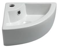 Wiesbaden Pallas hoekfontein 44,5 x 32,5 x 13 cm keramiek glans wit - thumbnail