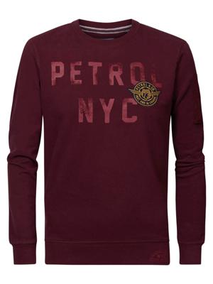 40% korting - Petrol Industries Heren Logo artwork sweater Burgundy - M