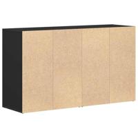 Dressoir met lade Zwart 120 x 36 x 69 cm Bewerkt hout - thumbnail