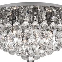 Searchlight Plafond kroonluchterHanna 45cm chroom met kristal - 3406-6CC - thumbnail