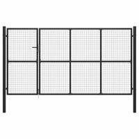 Tuinpoort staal 350x150 cm antraciet - thumbnail