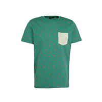 JACK & JONES PREMIUM T-shirt Blaocean met all over print groen - thumbnail