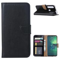 Motorola Moto G8 Plus Hoesje Zwart met Pasjeshouder - thumbnail