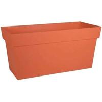 EDA Muret plantenbak met waterreservoir en wielen - Toscane - 74 liter - 79 x 35 x H.39 cm - Terracotta Oranje - thumbnail