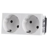 OBO Bettermann 6120103 Apparaatinzet 2-voudig stopcontact (b x h x d) 90 x 45 x 42 mm Wit 1 stuk(s)