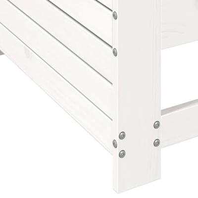 Tuinbank met armleuning 69x62x70,5 cm massief grenenhout wit